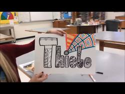 6th Grade Portfolio Cover Name Design Instructional Video
