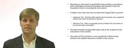 Holder in Due Course - Receive Instrument in Good Faith Instructional Video