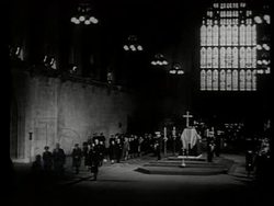 Churchill's final years and funeral on 30th January 1965 Stock Footage