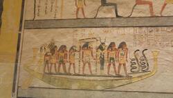 Egypt, Theban Necropolis, Valley of the Kings - Tomb of Ramesses IX Stock Footage