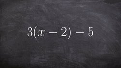 How to simplify expressions by adding like terms & distributive property Instructional Video