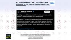 No, the UK government isn't offering 'cash bonuses' to families who euthanise elderly relatives News Clip