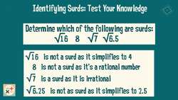 Identifying Surds: Test Your Knowledge Instructional Video