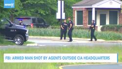 FBI Shoots Armed Man Outside CIA Headquarters News Clip
