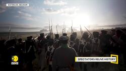 Thousands take part in re-enactment of the Battle of Waterloo; spectators relive history News Clip