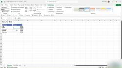 Microsoft Excel 2021365 - Beginner to Advanced - Formatting Data as a Table Instructional Video