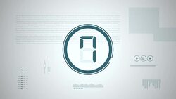 Countdown in modern 2d animation with digital and technological elements. Stock Footage