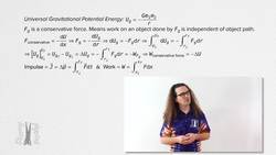 Universal Gravitational Potential Energy Derivation Instructional Video