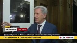 Recovered photo of Winston Churchill unveiled in ceremony in Ottawa News Clip
