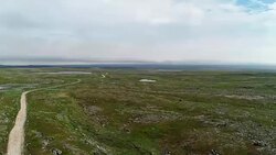 Tundra Mountain Aerial Landscape Stock Footage