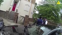 Ricardo Dos Santos pleads with police as they handcuff him in front of son Instructional Video