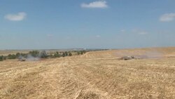 CLEAN : Israeli army fires artillery towards Gaza Strip News Clip