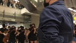 CLEAN : Symphony of demonstration: Orchestra performs protest anthem at HK mall News Clip