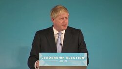 Boris Johnson speaking at a leadership hustings event News Clip