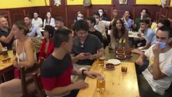CLEAN : Euro 2020: Fans in Madrid react as Spain edge past Swiss on penalties to reach semis News Clip