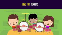 Five Fat Turkeys Song for Kids | Thanksgiving Songs for Children | The Kiboomers Instructional Video
