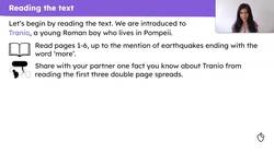 Exploring characterisation in 'Escape from Pompeii' Instructional Video