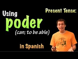 01051 Spanish Lesson - Present tense - poder Instructional Video