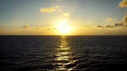 Sunset on the Open Ocean Stock Footage