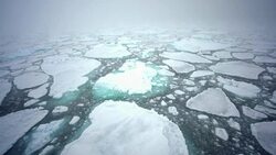 sailing in frozen sea, Svalbard Stock Footage