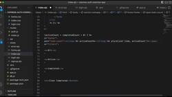 Express Framework Fundamentals - Secure Sign-Up with Auth0 and Node.js - Debugging Syntax from SQLite3 Database and EJS Formatting Instructional Video