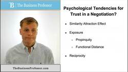 Psychology and Trust in a Negotiation Instructional Video