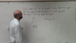 Finding the area of a triangle from a word problem Instructional Video