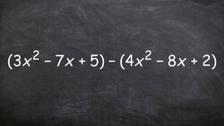Learn how to subtract two quadratic expressions from one another Instructional Video