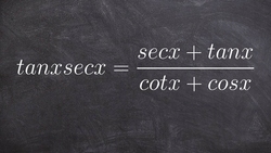 How to verify a trigonometric identity by simplifying a complex fraction Instructional Video