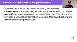What is the role of the media internationally? Instructional Video
