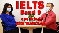 IELTS Speaking Band 9 with Face Mask and Strategy Instructional Video