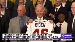 Atlanta Braves Visit White House To Celebrate 2021 World Series Win News Clip