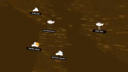 Weather Graphics for San Francisco Stock Footage