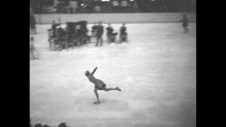 Sonja Henie skates and Perry Dring and his orchestra play at 1932 Winter Olympics News Clip