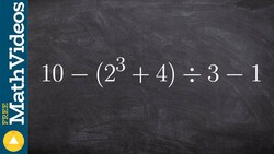Simplifying an expression with a parenthesis ex 4, 10 - (2^3 + 4)/3 - 1 Instructional Video