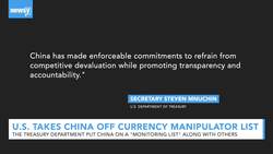 U.S. Removes China From Its List Of Currency Manipulators News Clip