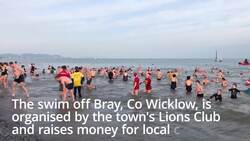 Charity sea swim for brave bathers in Co Wicklow News Clip