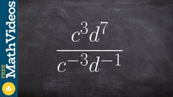 Simplifying an expression with negative exponents Instructional Video