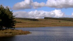Scottish loch used as a reservoir Stock Footage