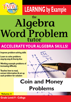 Algebra Word Problem Coin and Money Problems Instructional Video