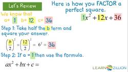 Deriving the Quadratic Formula by Completing the Square Instructional Video