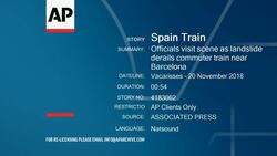 Officials visit scene as landslide derails commuter train near Barcelona Instructional Video