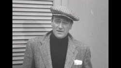 Actor John Wayne speaking in Hollywood urging people to buy US Defense Bonds News Clip