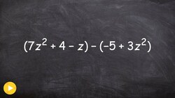 How to subract a trinomial from a binomial Instructional Video