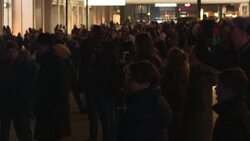 CLEAN : Berliners and tourists celebrate the fall of the wall on Alexanderplatz News Clip