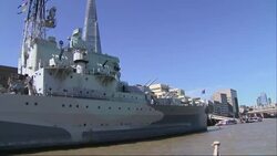 Shots of River Thames on Sunny Spring Day News Clip