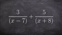 Adding two rational expressions by determine the LCD and adding like terms Instructional Video