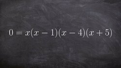 Learn How to Determine the Zeros From a List of Factors Instructional Video