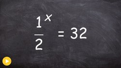 Solve an exponential equation when your base is a fraction Instructional Video