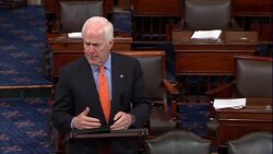 Senator Cornyn floor remarks on Feinstein holding Kavanaugh accusation Stock Footage